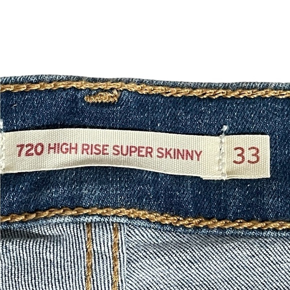 Levi’s 720 High-Rise Super Skinny Size 33/16 Short - Picture 5 of 7